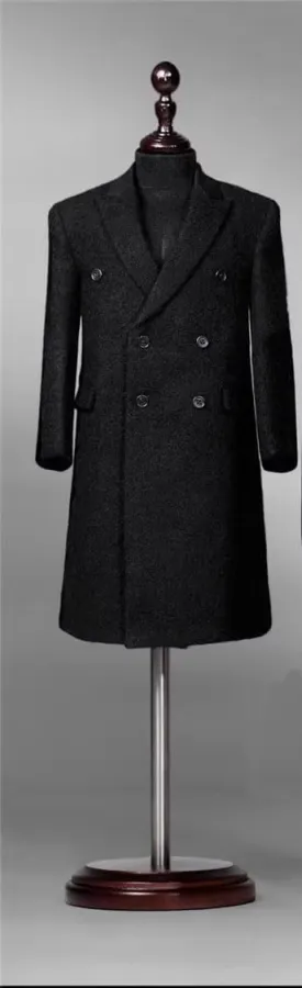 1/6 Ratio of Men's ClothingDouble Breasted Coat, Black Suit Coat,1 Long Cloak Coat