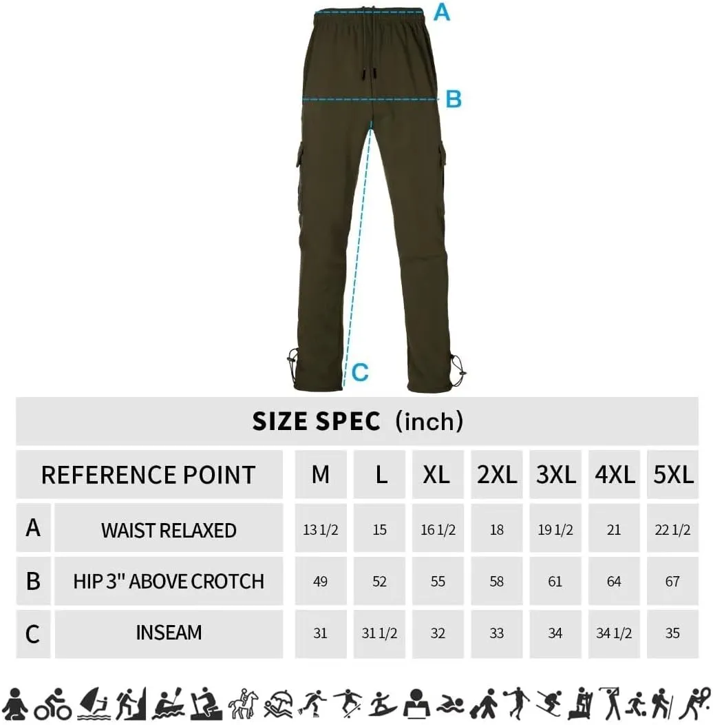 AKsit Mens Fashion Fleece Running Sweatpants Big Size Wild Cargo Pant
