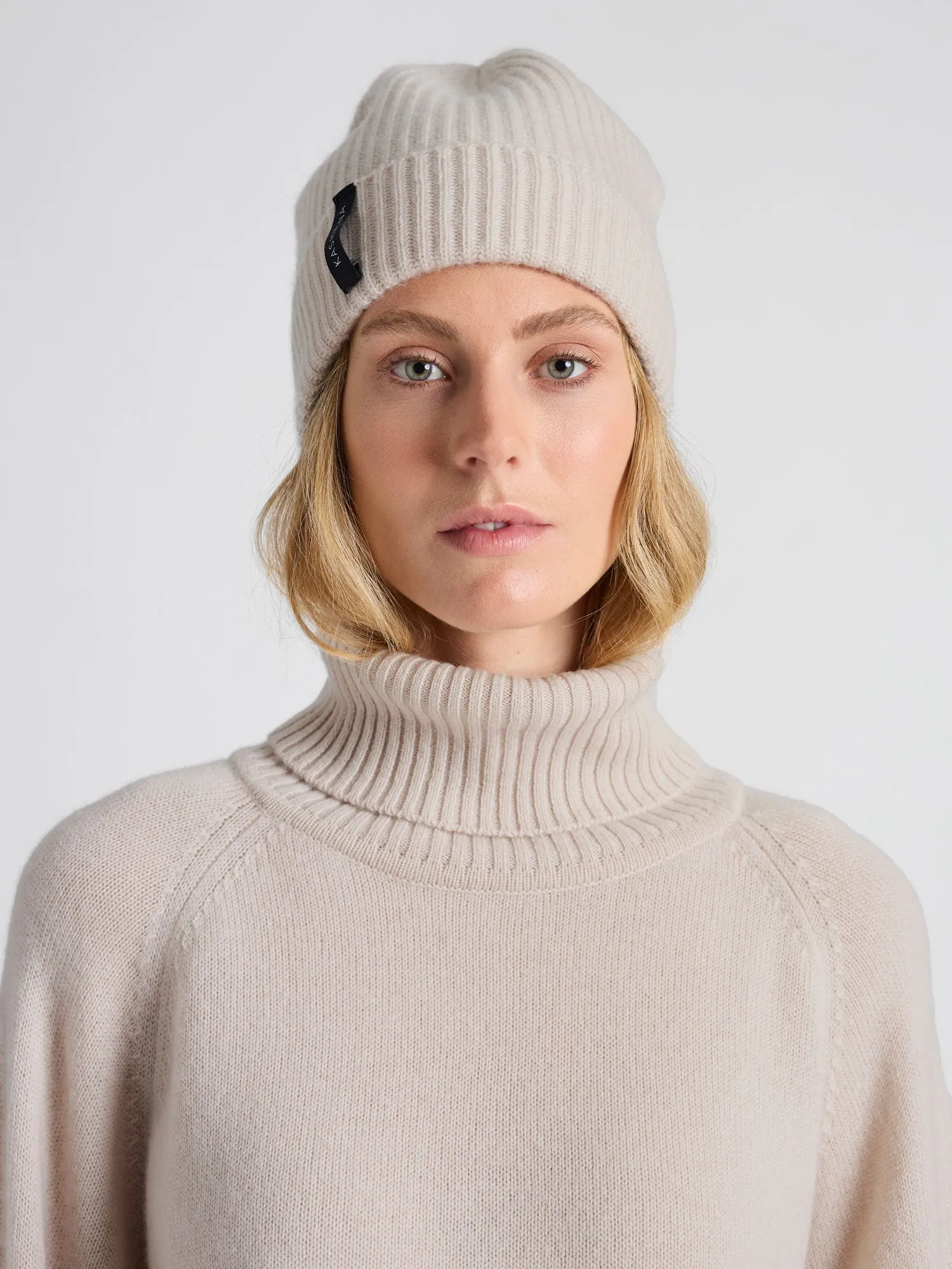 Cashmere beanie "Elli" - Cream