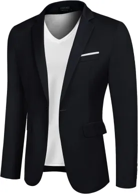 COOFANDY Mens Blazer Sport Coats Casual Slim Fit Suit Jacket Business One Button Blazers