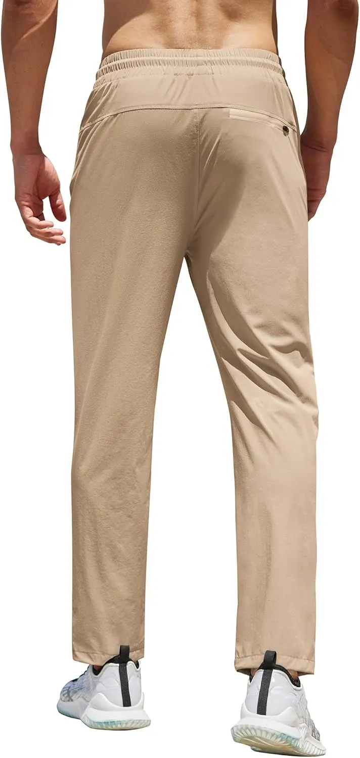 COOFANDY Men's Hiking Pants Lightweight Athletic Pants Quick Dry Active Running Joggers with Zipper Pockets