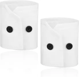 Detachable False Sleeves 2 Pcs White Wrist Cuffs Accessories for Women's Sweater Blouse Coat