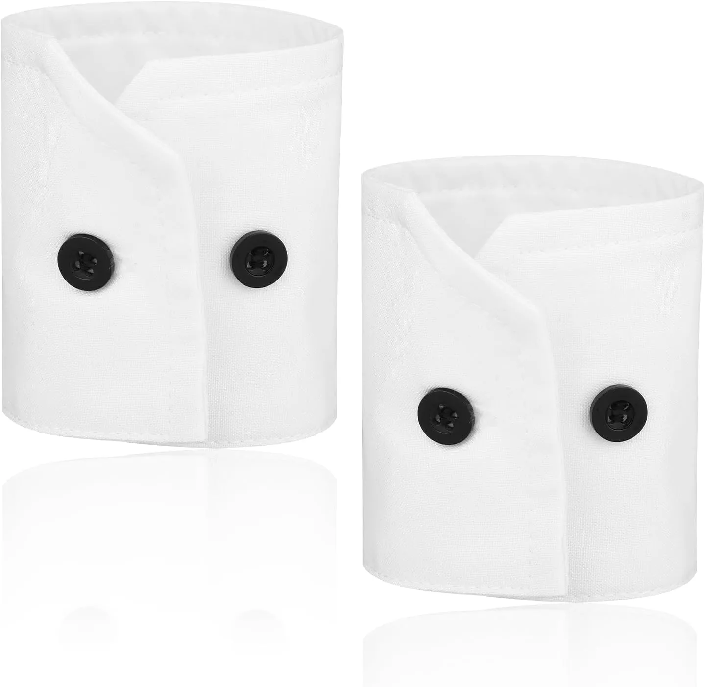 Detachable False Sleeves 2 Pcs White Wrist Cuffs Accessories for Women's Sweater Blouse Coat