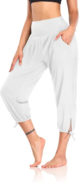 DIBAOLONG Womens Yoga Pants Capri Loose Workout Sweatpants Comfy Lounge Joggers with Pockets