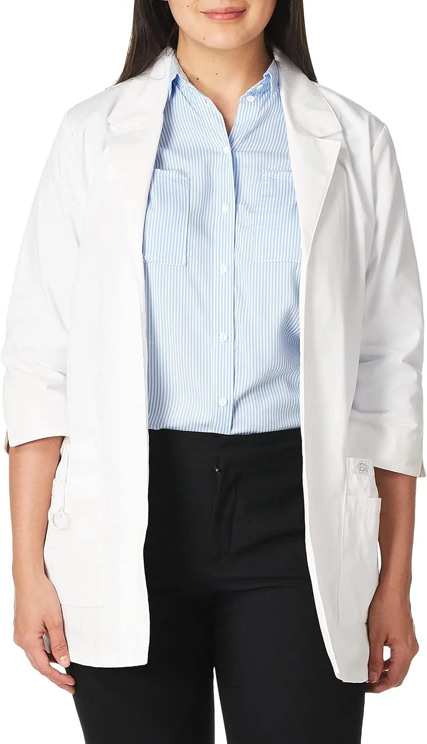 Dickies Contemporary Fit Women's 3/4 Sleeve 30" Twill Lab Coat 82402