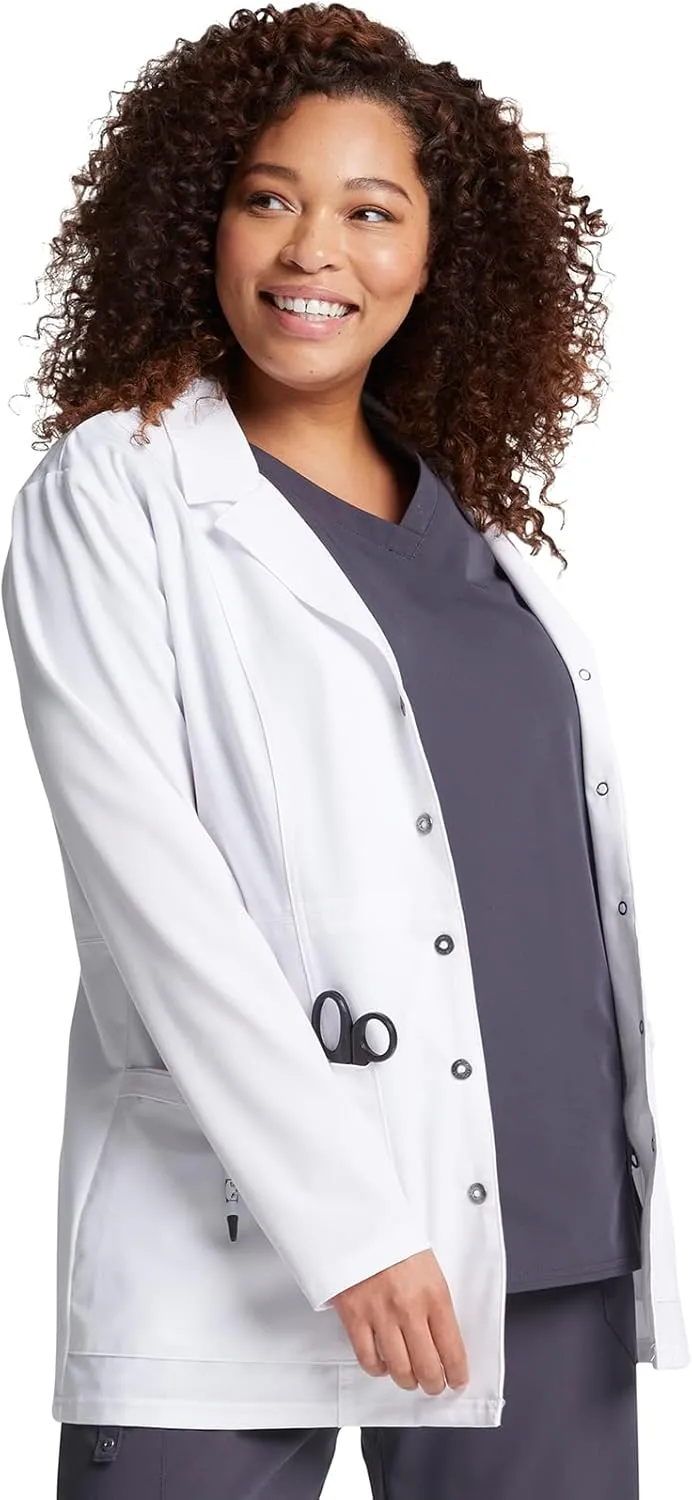 Dickies Women's Xtreme Stretch 28 Inch Snap Front Lab Coat