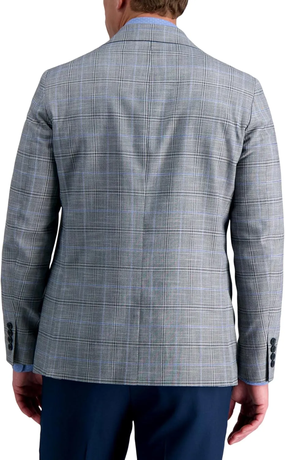 Haggar Men's Slim Fit Plaid Windowpane Sport Coat Blazer