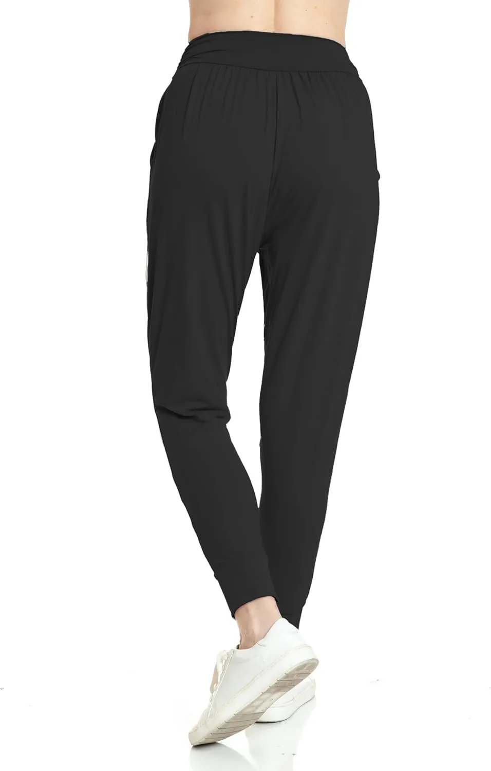Leggings Depot Women's Yoga Joggers Pants Loose Fit Workout Harem Pants with Pockets