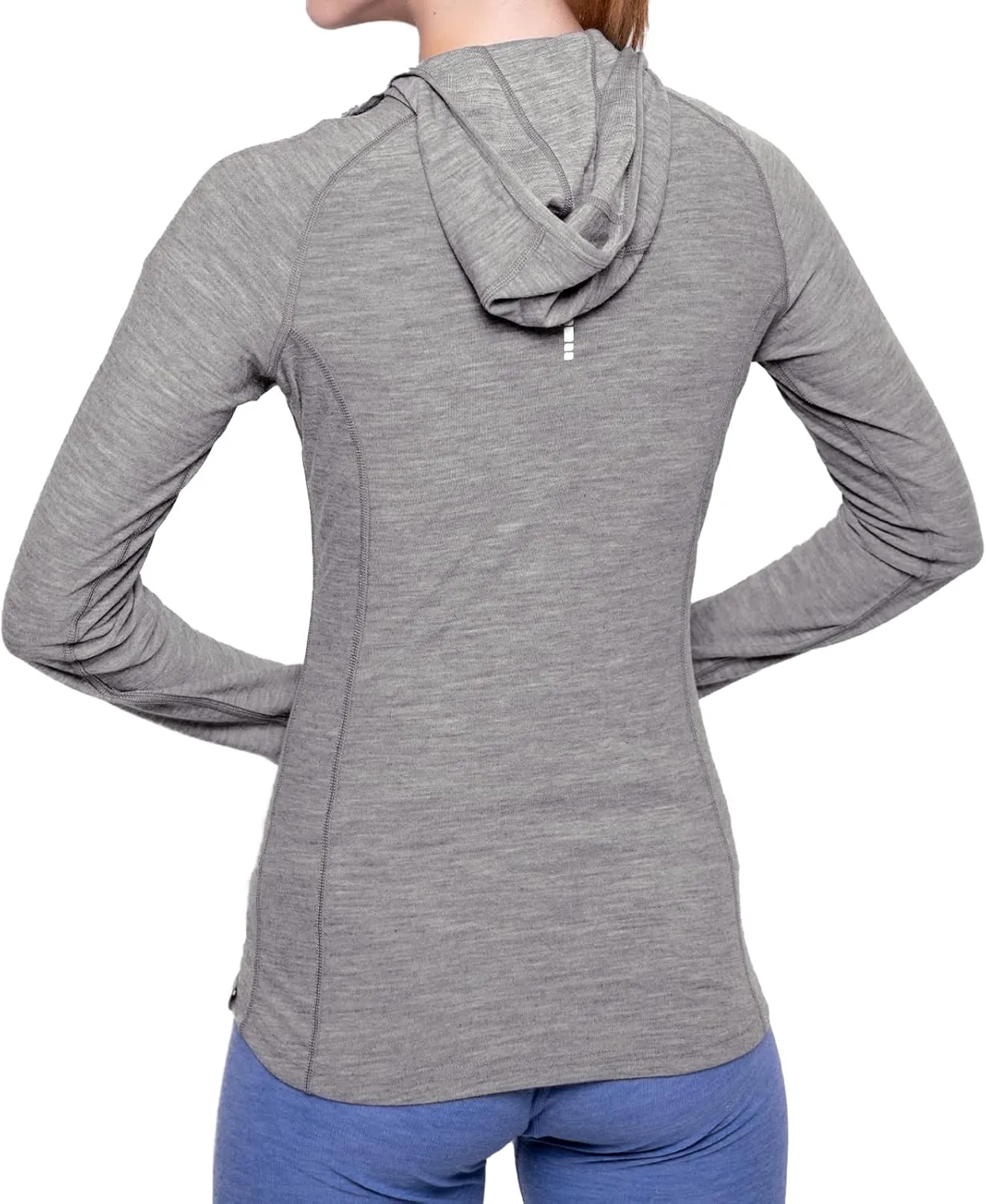 MERIWOOL Womens Base Layer Hoodie Lightweight Merino Wool Long Sleeve Thermal