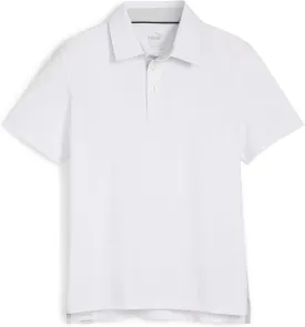 PUMA Mattr Brigade Polo Boys, White Glow-Ash Gray, XL