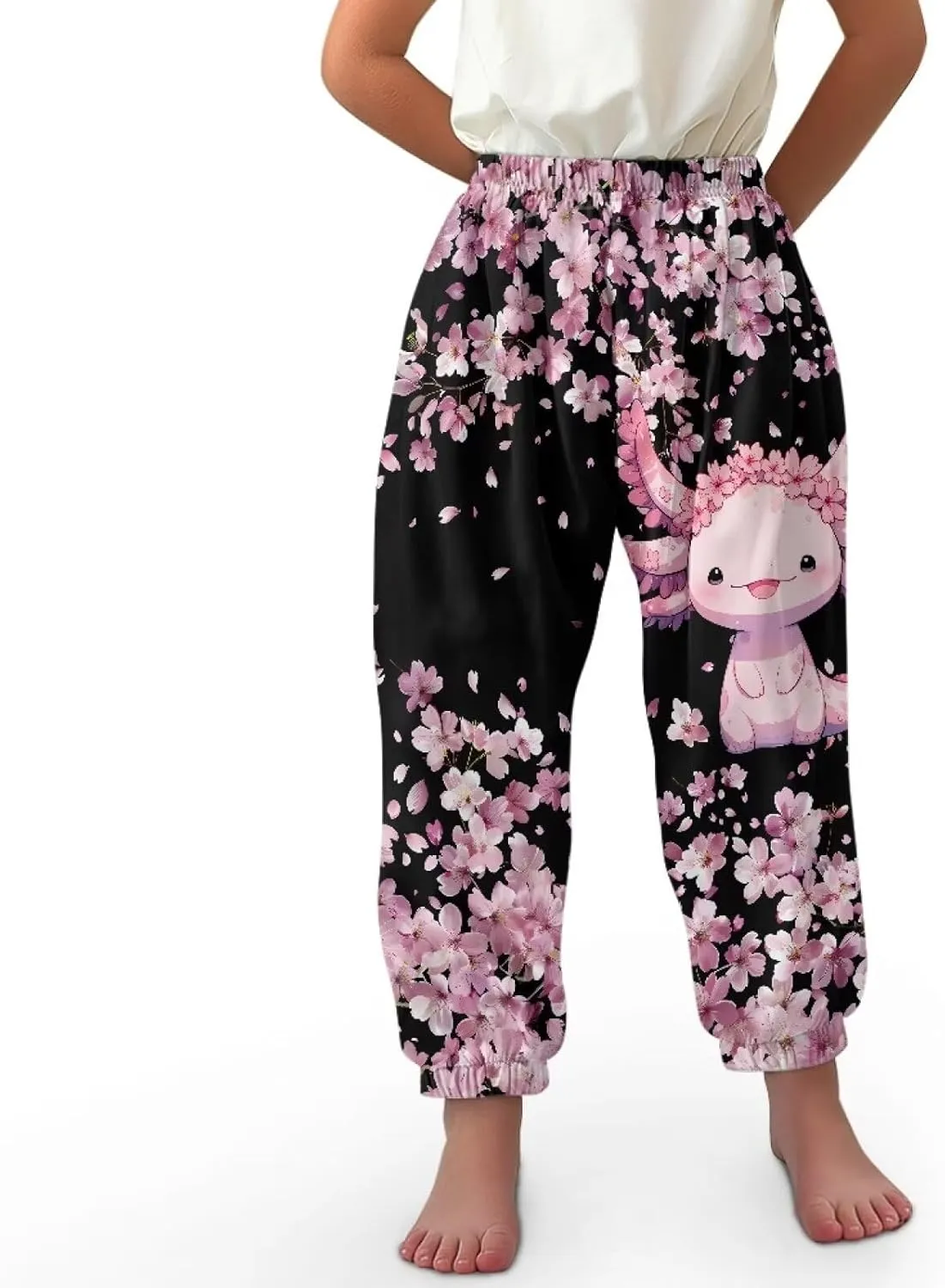 Renewold Kids Loose Sweatpants Casual Lounge Pants Boys Sport Jogger Pants Girls Yoga Dance Trousers Activewear
