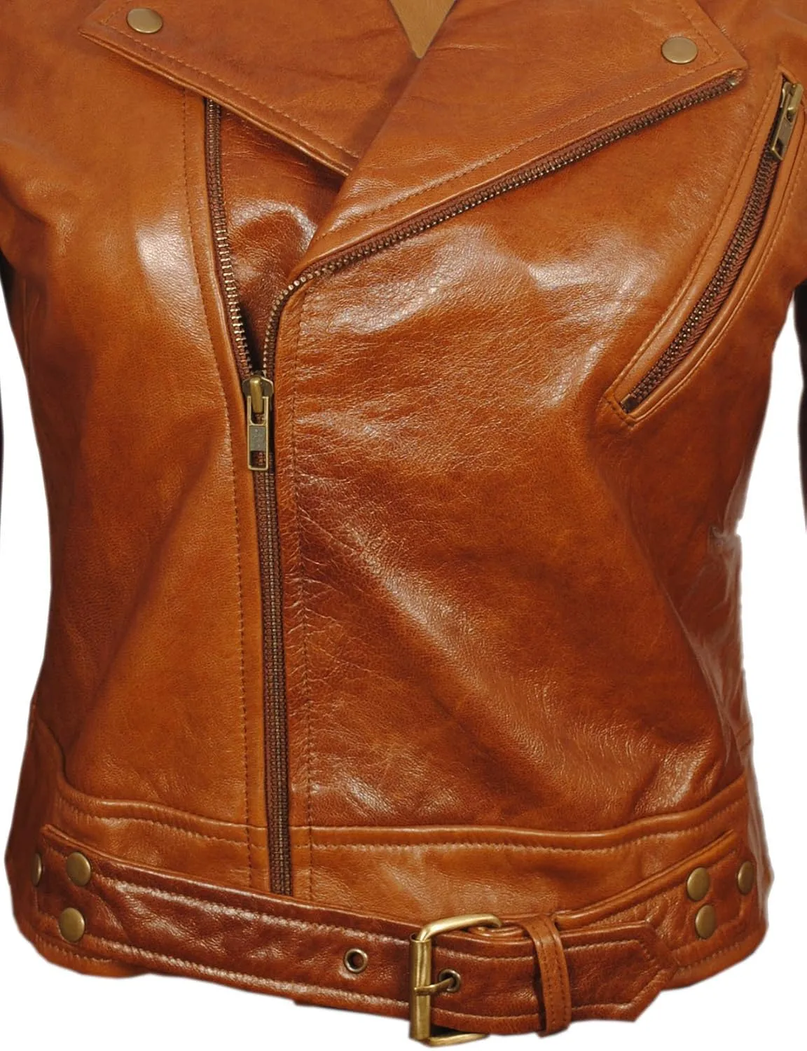 SID Women's Lambskin Leather Biker Black Jacket