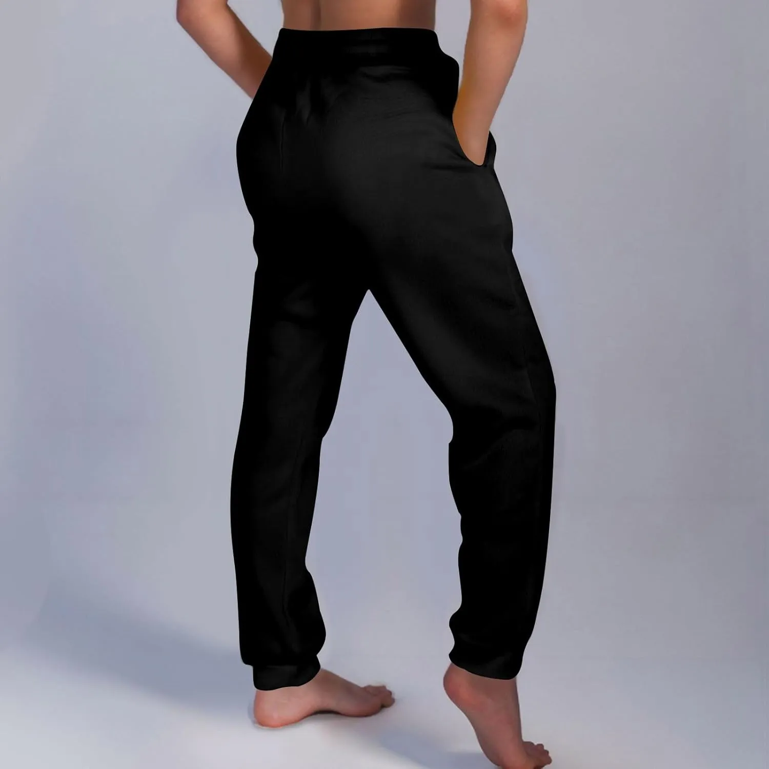 Sweatpants Women Summers Joggers Ladids Straight Leg Casual Harem Pants Drawstring Pant Cotton Solid S-3XL