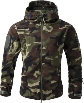 Tactical Jacket For Men Outdoor Camo Army Waterproof Windbreaker Jacket Softshell Military Hiking Hunting Coat