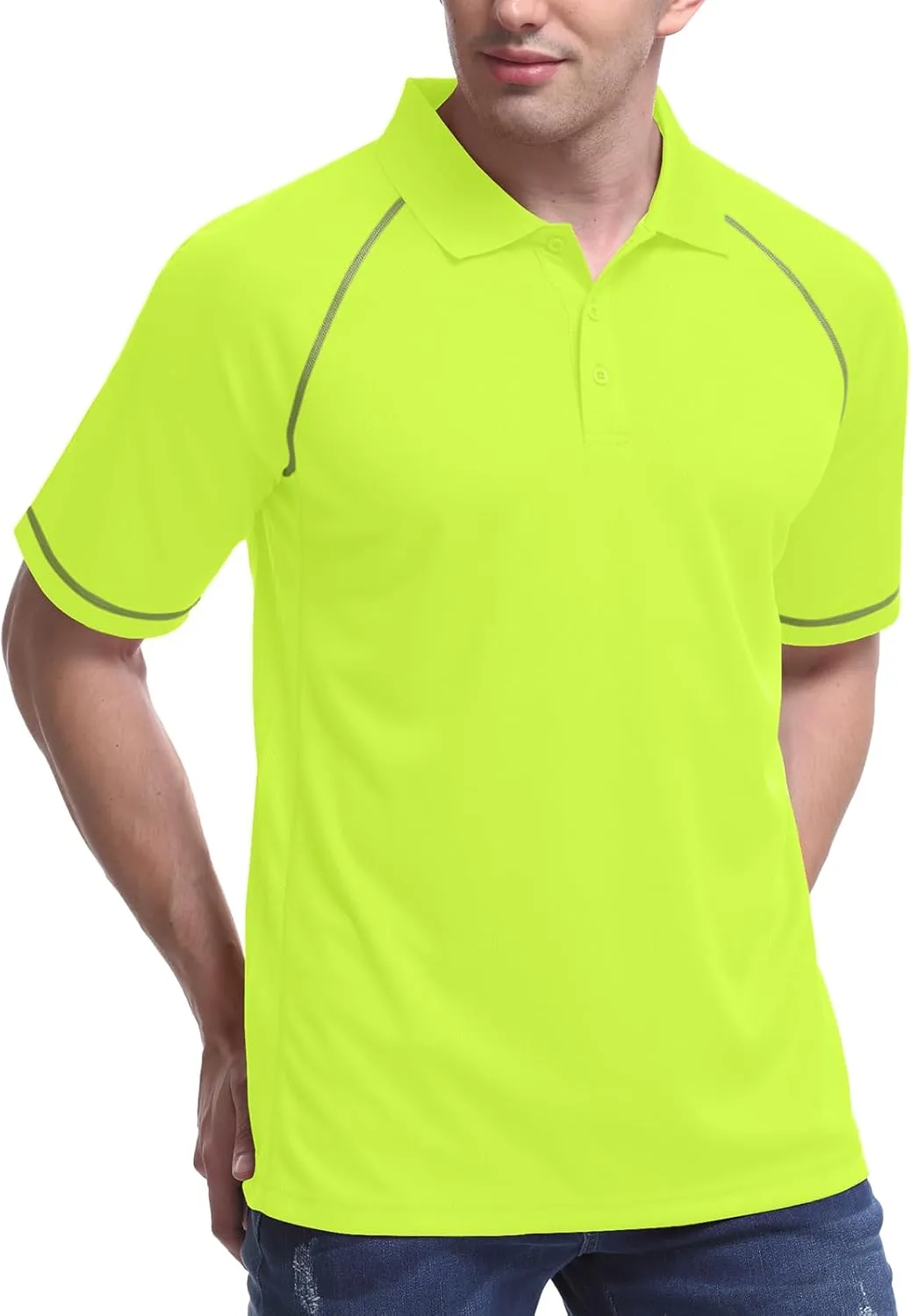 TIHEEN Golf Shirts for Men,Short Sleeve Moisture Wicking Proformance Big & Tall Polo Shirts