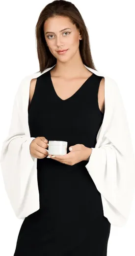 VENVSBEE Shawl Wraps For Women Soft Cashmere Feel Wrap Sweater Knitted Shawl Scarf With Sleeves