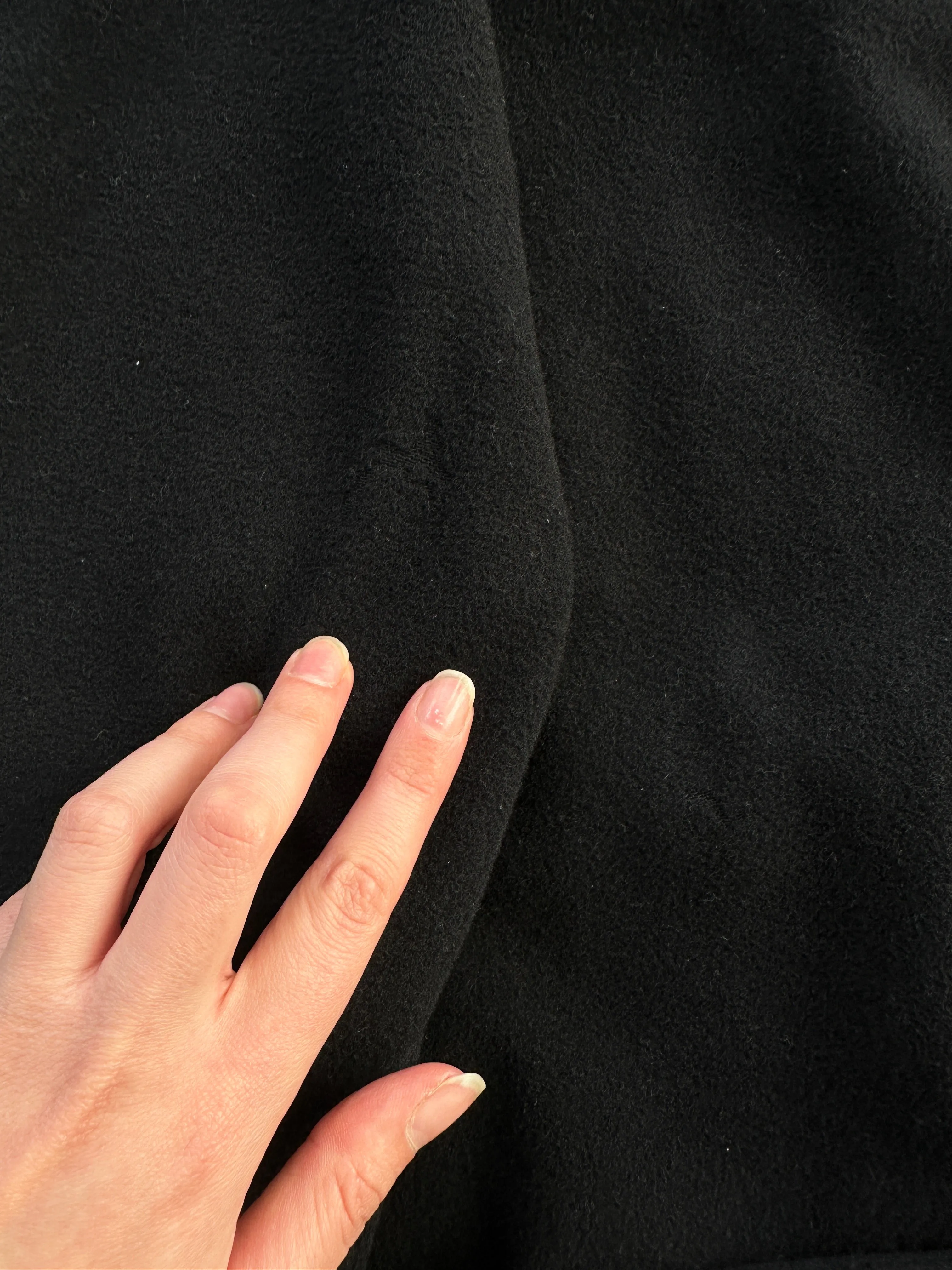 Vintage Wool Cashmere Concealed Placket Belted Coat - XL