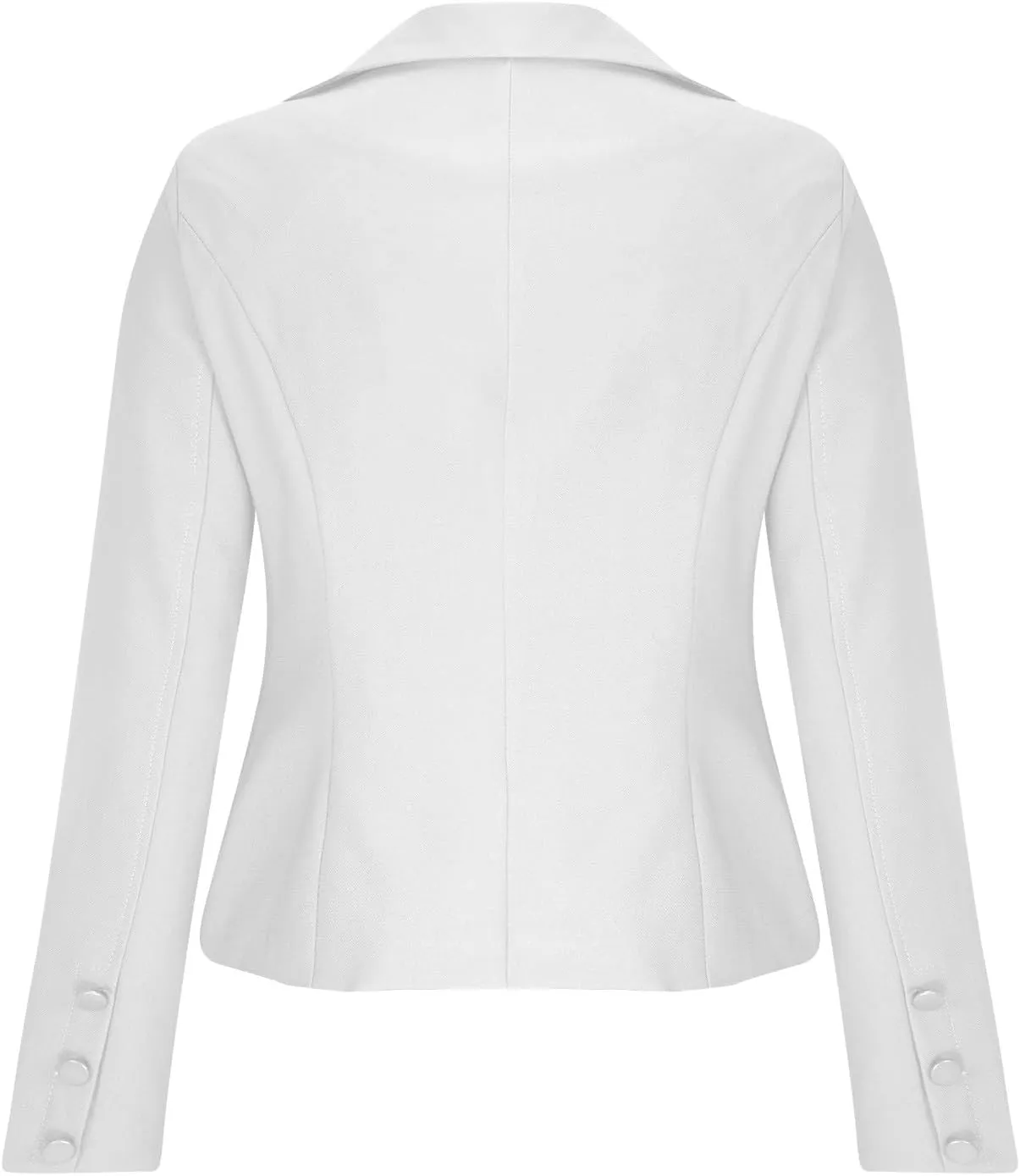 Women's Casual Work Office Blazer Double Notch Lapel Sharp Shoulder Pad Single Tunic Button Peplum Comfy Suit Jacket